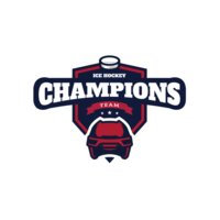 Champions Team Ice Hockey logo template
